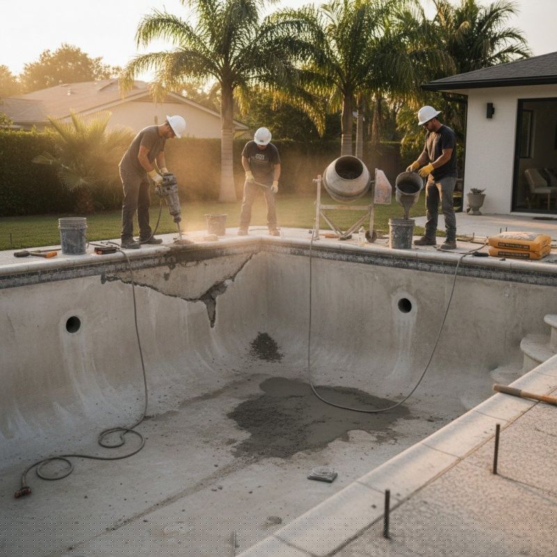 Concrete Pool Patio Repair